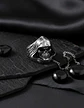 Anillo Cráneo Calavera Rustico Acero Color Plata Para Hombre - Miniatura 8