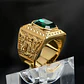 Anillo De Acero Color Oro Con Piedra Clásico Elegante Hombre - Miniatura 12