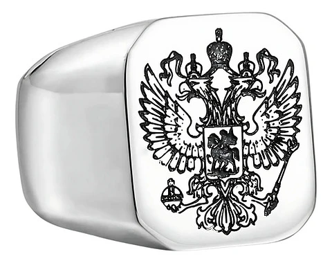 Anillo Escudo De Águila Color Plata Acero Inoxidable Hombre