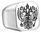 Anillo Escudo De Águila Color Plata Acero Inoxidable Hombre - Miniatura 1