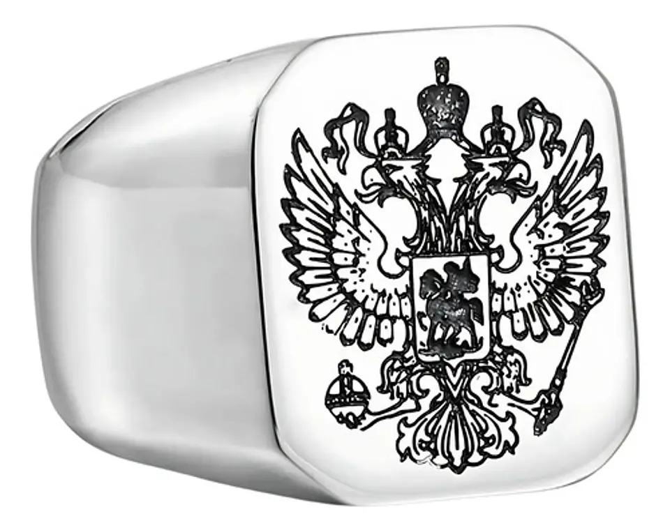 Anillo Escudo De Águila Color Plata Acero Inoxidable Hombre 1