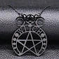 Collar Para Mujer Dije Pentagrama Bruja Triple Luna Wicca - Miniatura 17