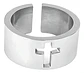 Anillo Argolla Clásica Cruz Color Plata De Acero Para Hombre - Miniatura 4