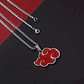 Collar Con Dije Color Plata Nube Roja Naruto Akatsuki Hombre - Miniatura 6