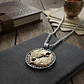 Collar Vikingo En Acero Para Hombre Dije Lobos Fenrir Runas - Miniatura 2