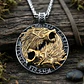 Collar Vikingo En Acero Para Hombre Dije Lobos Fenrir Runas - Miniatura 4