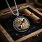 Collar Vikingo En Acero Para Hombre Dije Lobos Fenrir Runas - Miniatura 12
