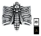Anillo Polilla Cráneo Color Plata De Acero Para Hombre Mujer - Miniatura 1