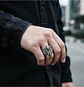 Anillo Polilla Cráneo Color Plata De Acero Para Hombre Mujer - Miniatura 6