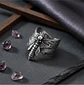 Anillo Polilla Cráneo Color Plata De Acero Para Hombre Mujer - Miniatura 7