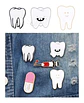 Broche Pin Insignia Odontologo Diente Muelas Hombre Y Mujer - Miniatura 7