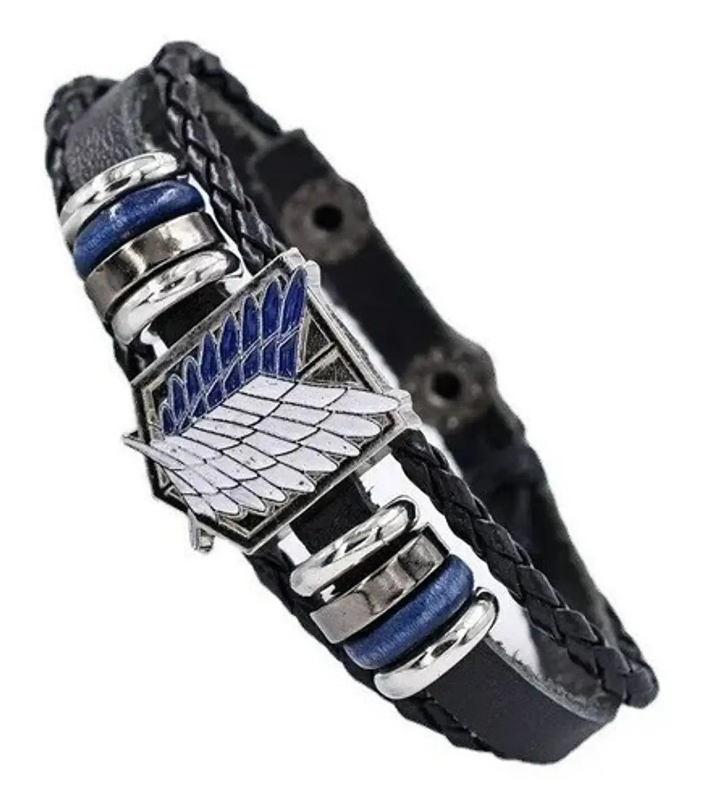 Pulsera Manilla Cuero Ataque A Los Titanes Anime Para Hombre 1