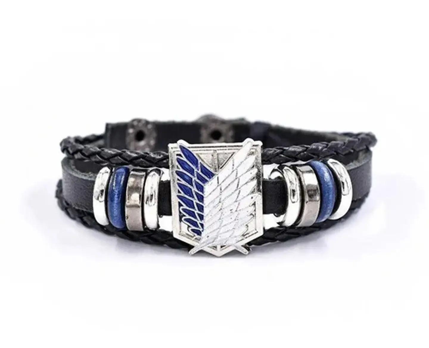 Pulsera Manilla Cuero Ataque A Los Titanes Anime Para Hombre 2