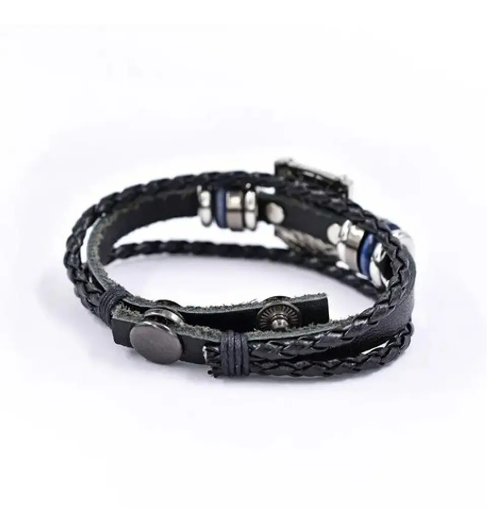 Pulsera Manilla Cuero Ataque A Los Titanes Anime Para Hombre 3
