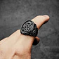 Anillo De Acero Color Plata Sello Sigil Gótico Para Hombre - Miniatura 4