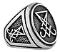 Anillo De Acero Color Plata Sello Sigil Gótico Para Hombre - Miniatura 9
