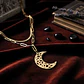 Collar En Acero Para Mujeres Dije Luna Creciente Wicca Bruja - Miniatura 7