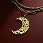 Collar En Acero Para Mujeres Dije Luna Creciente Wicca Bruja - Miniatura 9