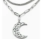 Collar En Acero Para Mujeres Dije Luna Creciente Wicca Bruja - Miniatura 11