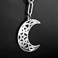 Collar En Acero Para Mujeres Dije Luna Creciente Wicca Bruja - Miniatura 18