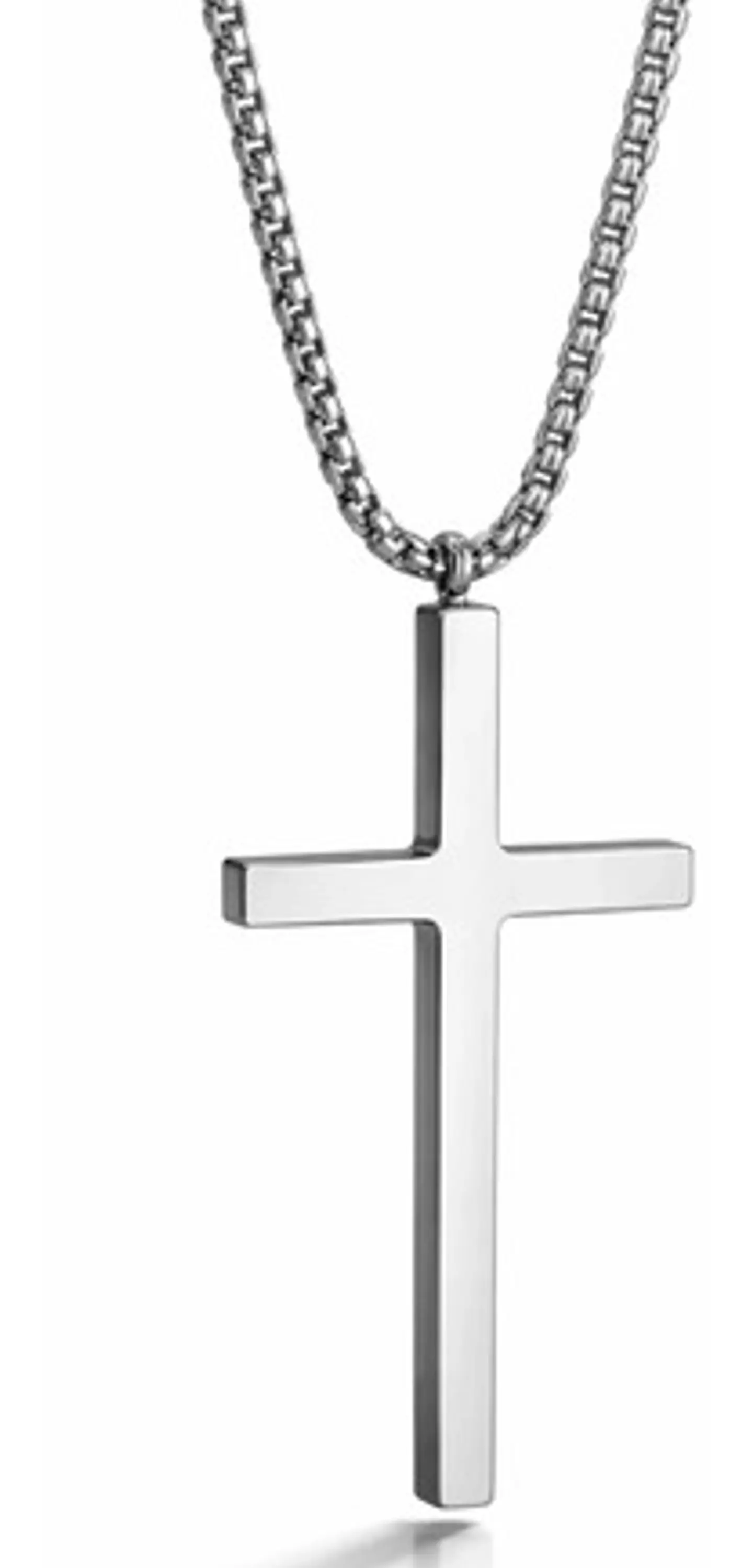 Collar Dije De Acero Color Oro Urbano Cruz Para Hombre Mujer 8