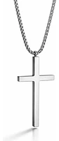 Collar Dije De Acero Color Oro Urbano Cruz Para Hombre Mujer - Miniatura 8