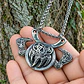 Collar Vikingo En Acero Para Hombres Dije Garra Oso Hachas - Miniatura 4