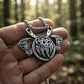 Collar Vikingo En Acero Para Hombres Dije Garra Oso Hachas - Miniatura 9