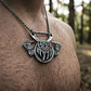 Collar Vikingo En Acero Para Hombres Dije Garra Oso Hachas - Miniatura 10