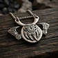 Collar Vikingo En Acero Para Hombres Dije Garra Oso Hachas - Miniatura 11