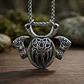 Collar Vikingo En Acero Para Hombres Dije Garra Oso Hachas - Miniatura 12