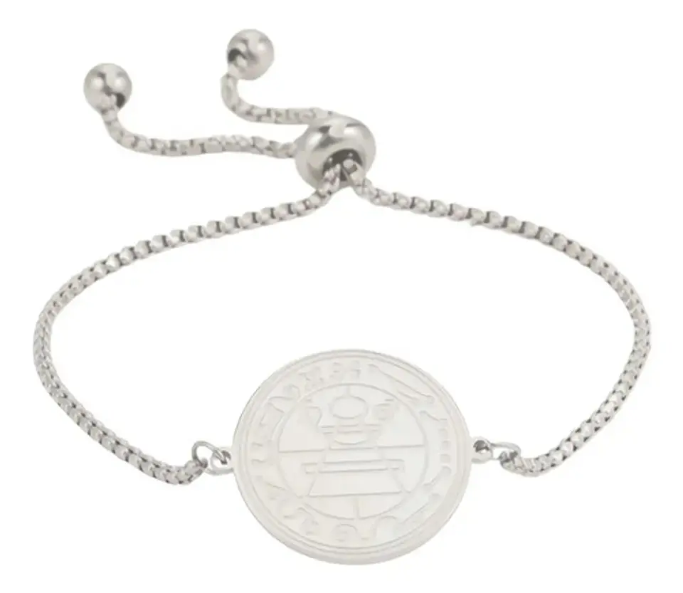 Pulsera Manilla Acero Color Oro Sello Secreto Salomón Mujer 6
