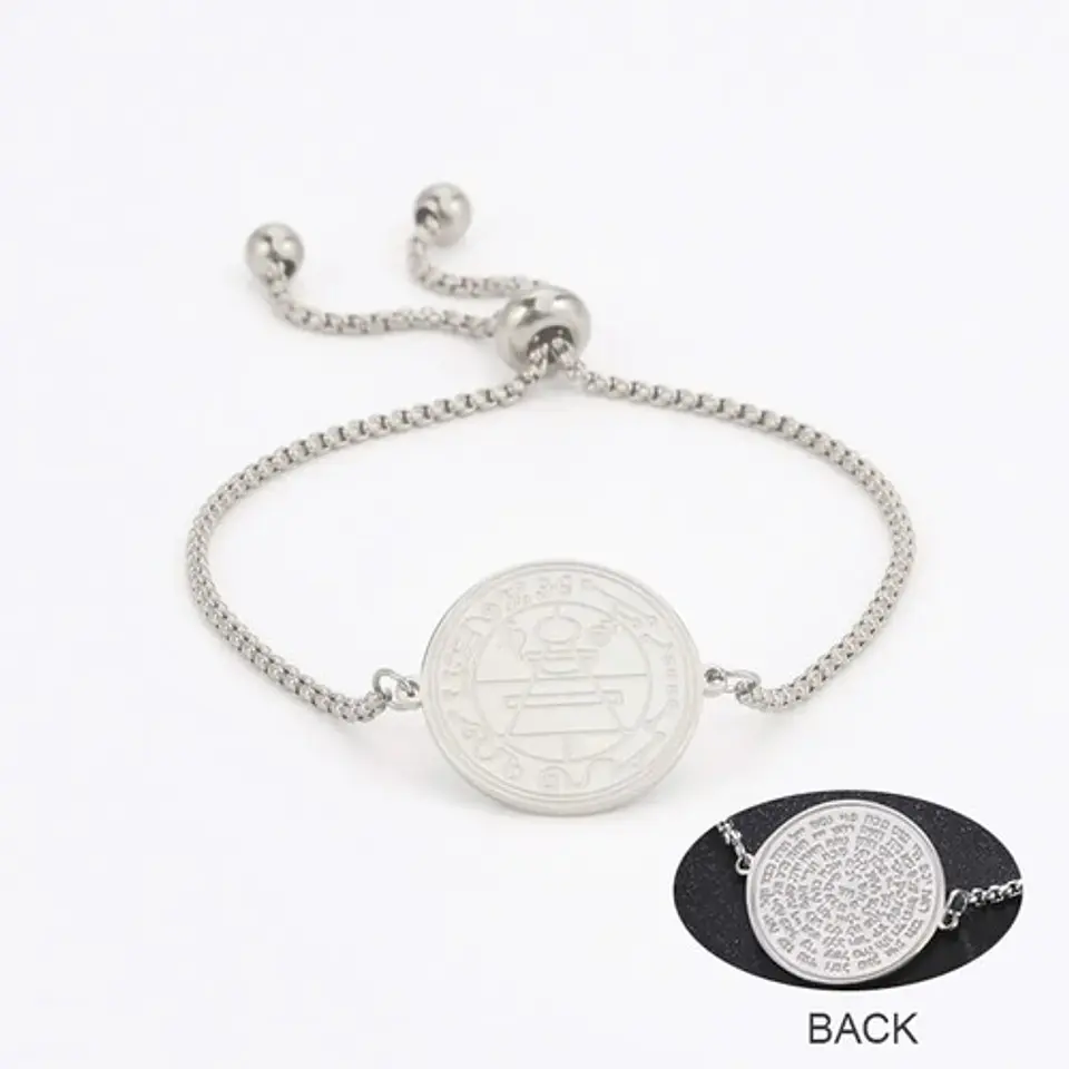 Pulsera Manilla Acero Color Oro Sello Secreto Salomón Mujer 7