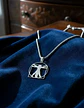 Collar De Acero Para Hombres Dije Leonardo Da Vinci Vitruvio - Miniatura 14
