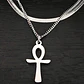 Collar Doble De Acero Para Mujeres Dije Cruz Ankh Egipcio - Miniatura 7