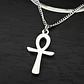 Collar Doble De Acero Para Mujeres Dije Cruz Ankh Egipcio - Miniatura 8
