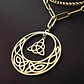 Collar Vikingo De Acero Para Mujer Dije Luna Triqueta Celta - Miniatura 5