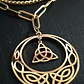 Collar Vikingo De Acero Para Mujer Dije Luna Triqueta Celta - Miniatura 6