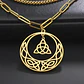 Collar Vikingo De Acero Para Mujer Dije Luna Triqueta Celta - Miniatura 7