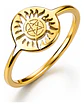 Anillo De Acero Para Mujer Argolla Amuleto Sol Pagano Wicca - Miniatura 1