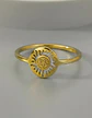 Anillo De Acero Para Mujer Argolla Amuleto Sol Pagano Wicca - Miniatura 3
