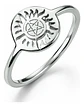 Anillo De Acero Para Mujer Argolla Amuleto Sol Pagano Wicca - Miniatura 8