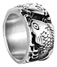 Anillo Argolla 10 Mm Pez Color Plata De Acero Hombre Y Mujer - Miniatura 1