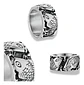 Anillo Argolla 10 Mm Pez Color Plata De Acero Hombre Y Mujer - Miniatura 2