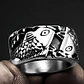Anillo Argolla 10 Mm Pez Color Plata De Acero Hombre Y Mujer - Miniatura 3