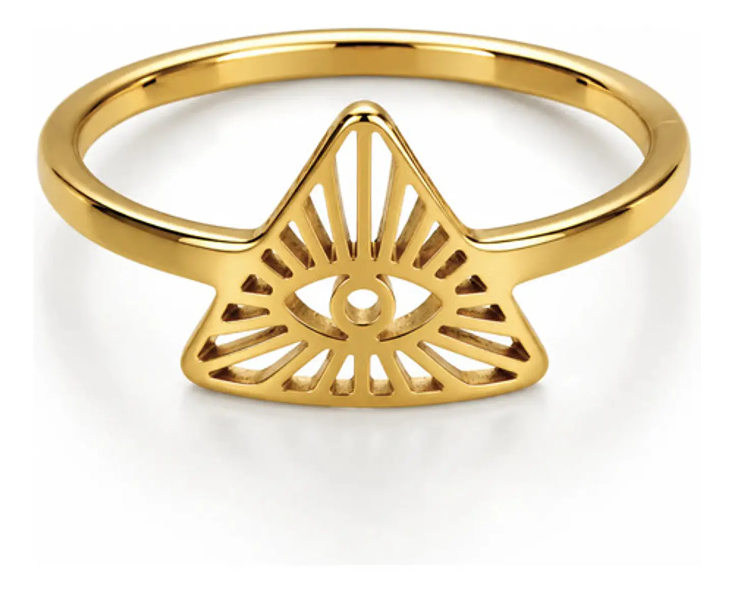 Anillo De Acero Para Mujeres Argolla Ojo De La Providencia 1