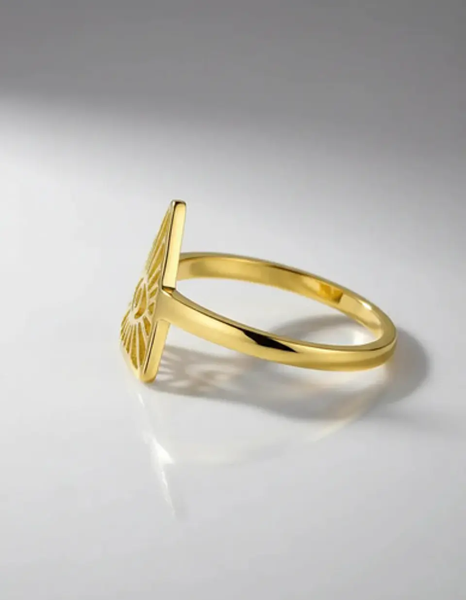 Anillo De Acero Para Mujeres Argolla Ojo De La Providencia 2