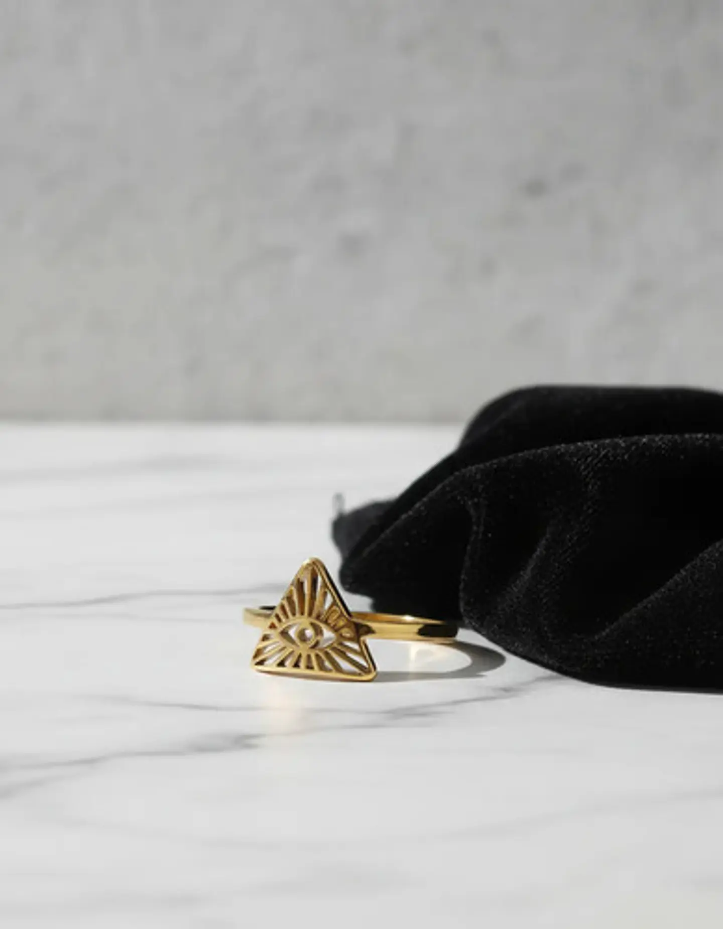 Anillo De Acero Para Mujeres Argolla Ojo De La Providencia 3