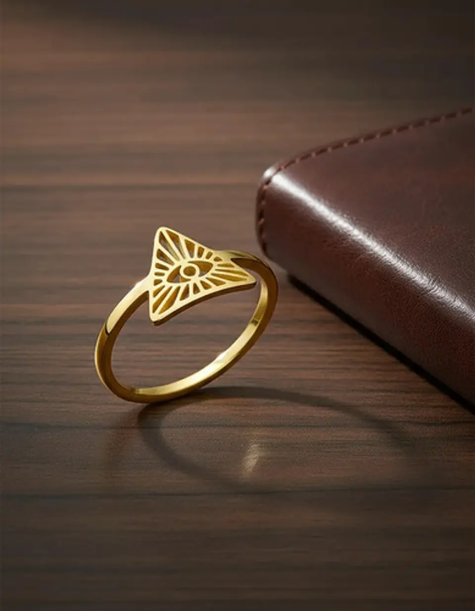 Anillo De Acero Para Mujeres Argolla Ojo De La Providencia 7