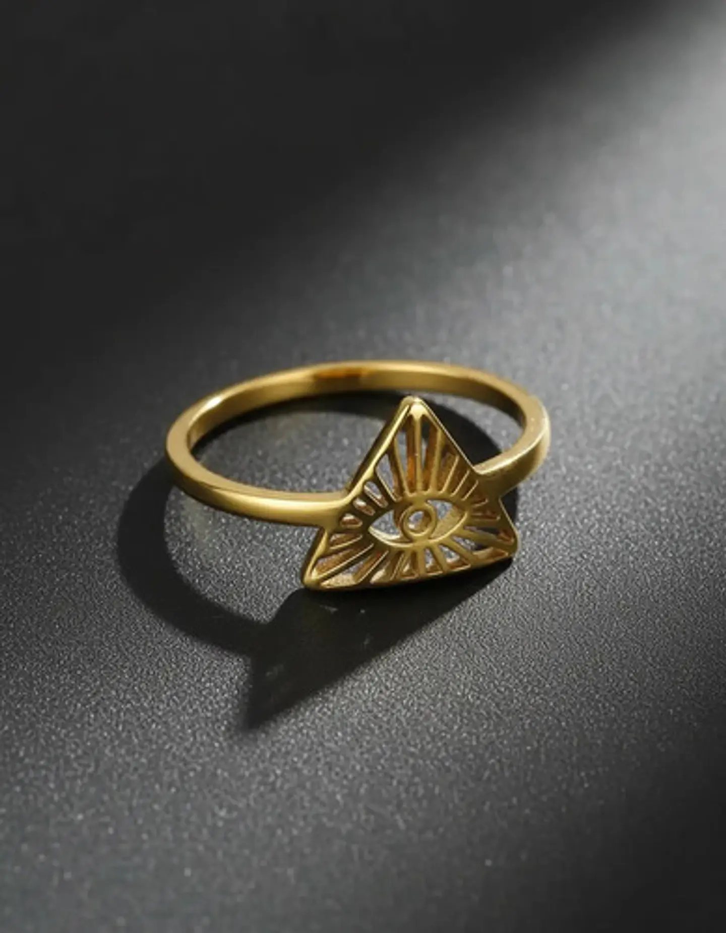 Anillo De Acero Para Mujeres Argolla Ojo De La Providencia 9